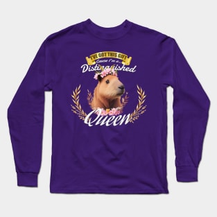 The Distinguished Capybara Queen Long Sleeve T-Shirt